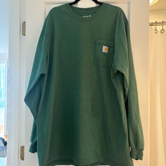 Like New Mens Carhartt Green Long Sleeve Shirt Size 2XL - Picture 1 of 6
